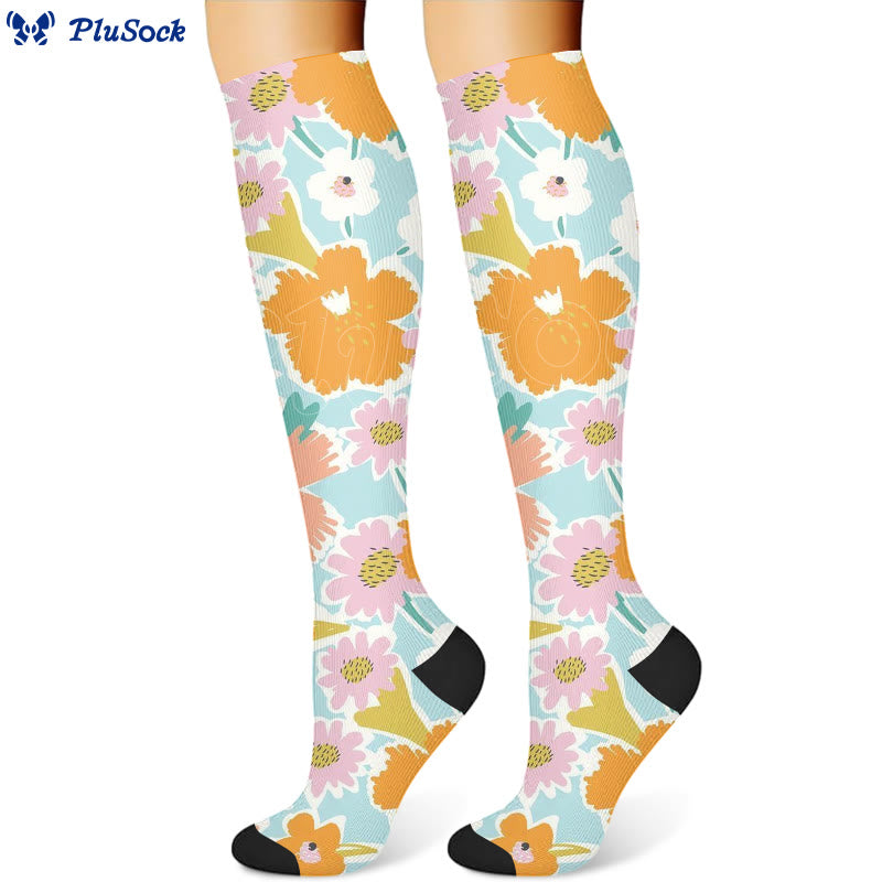 Flowers Bloom Compression Socks(3 Pairs) - image 3