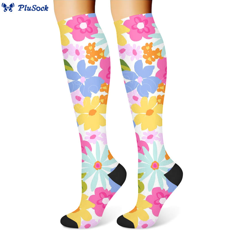Flowers Bloom Compression Socks(3 Pairs) - image 2