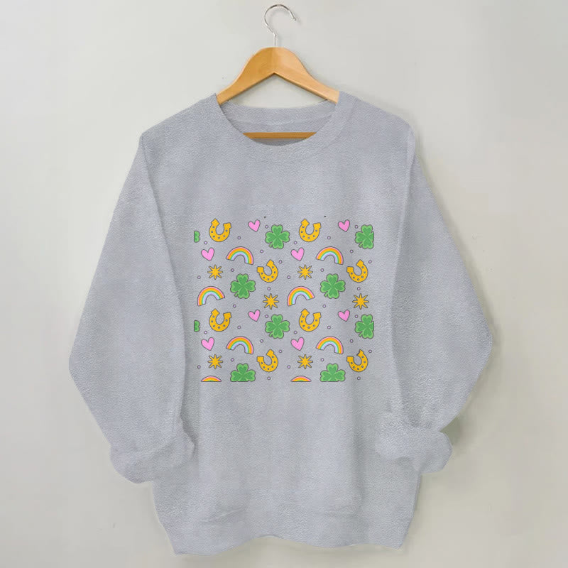 Plus Size Pink Heart Sweatshirt - Grey - 3XL - image 2