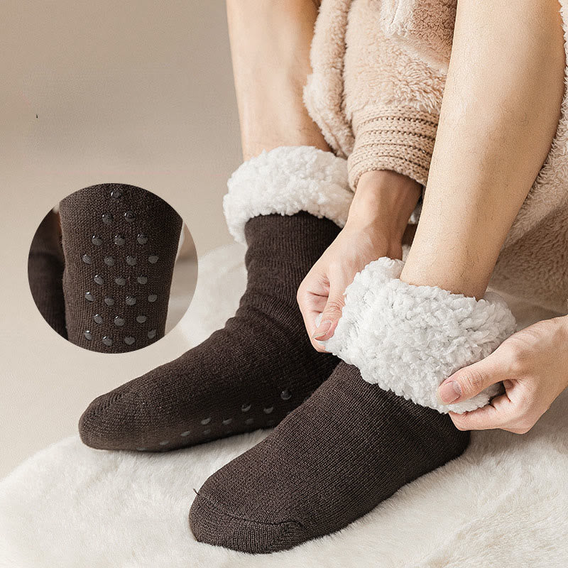 Plus Size Extra Thick Slipper Socks(3 Pairs) - image 1