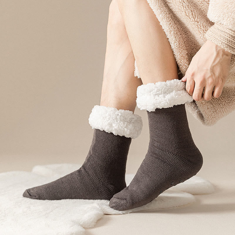 Plus Size Extra Thick Slipper Socks(3 Pairs) - image 7