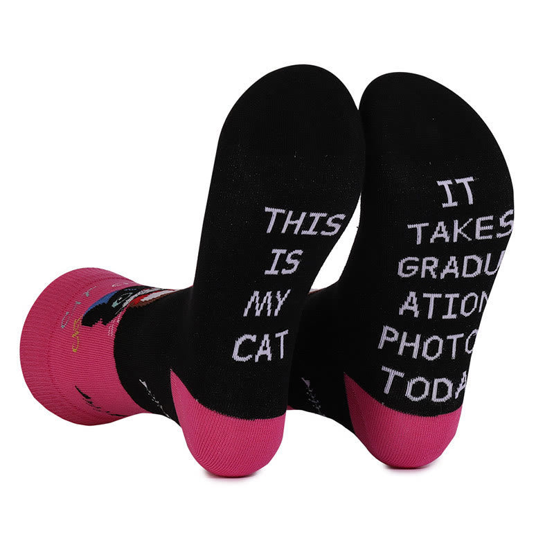 Plus Siz Cats Dogs Series Quarter Socks(4 Pairs) - image 12