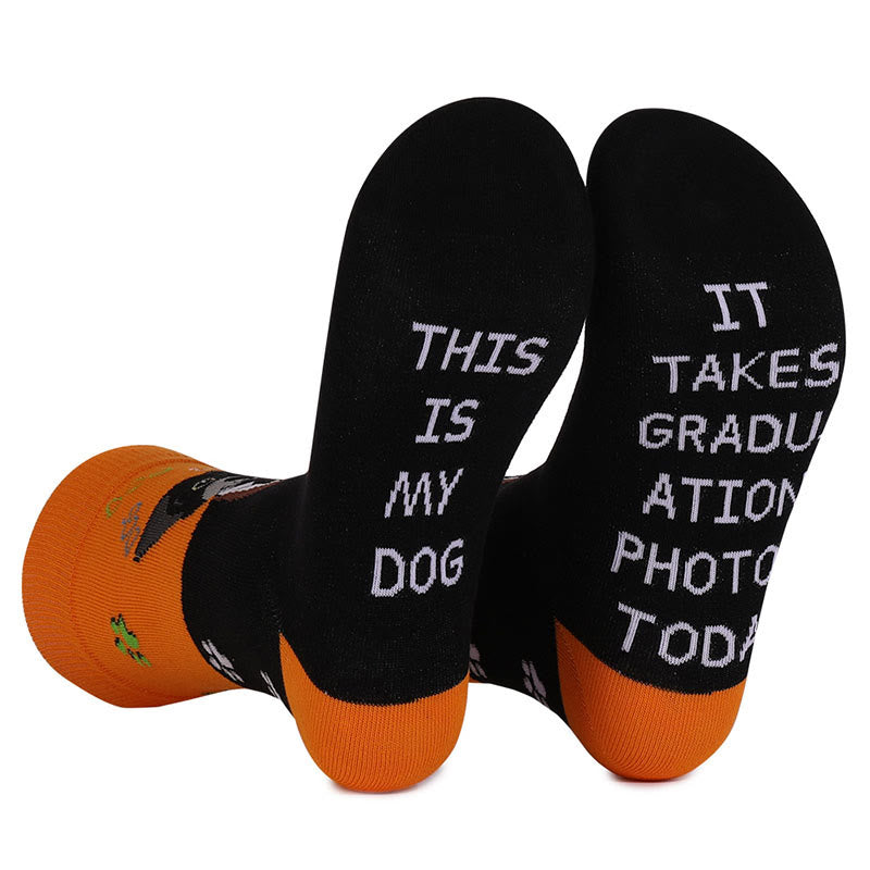Plus Siz Cats Dogs Series Quarter Socks(4 Pairs) - image 9