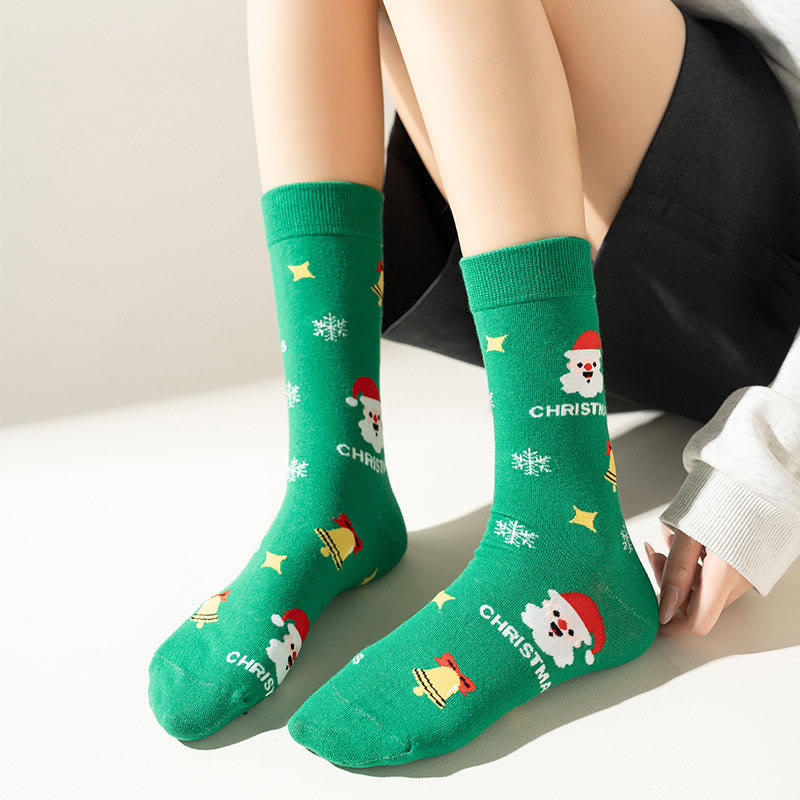 Plus Size Green Christmas Quarter Socks(3 Pairs) - image 6
