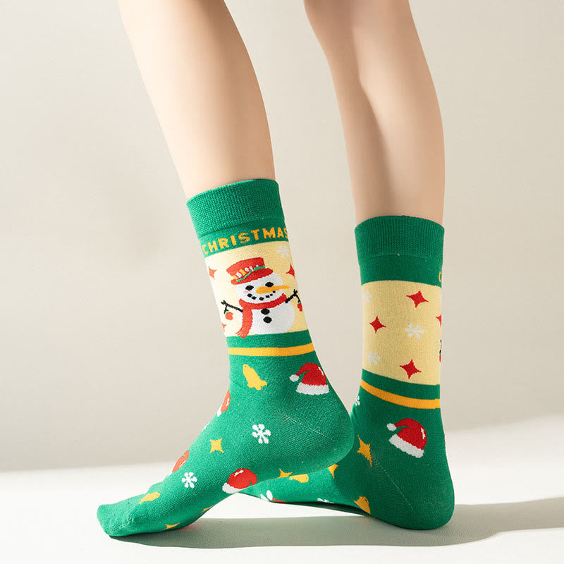 Plus Size Green Christmas Quarter Socks(3 Pairs) - image 7