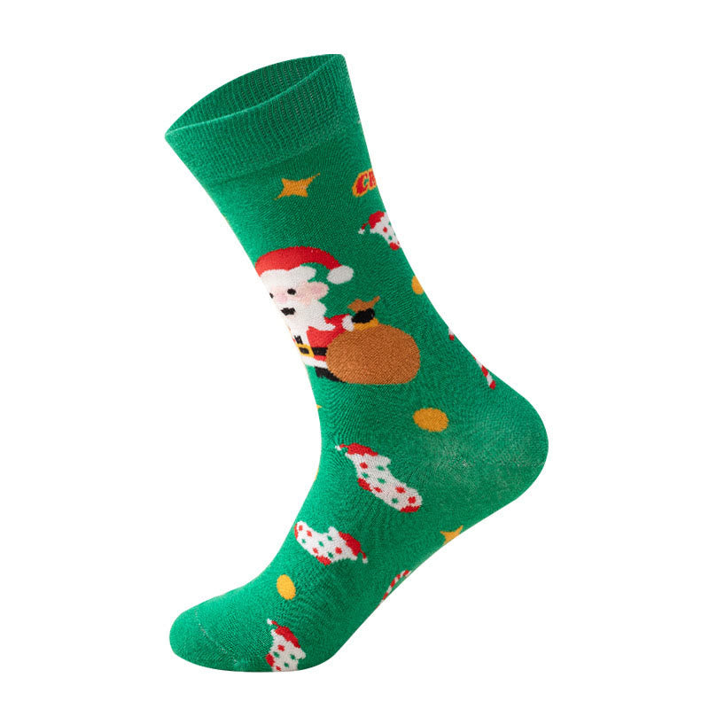 Plus Size Green Christmas Quarter Socks(3 Pairs) - image 11
