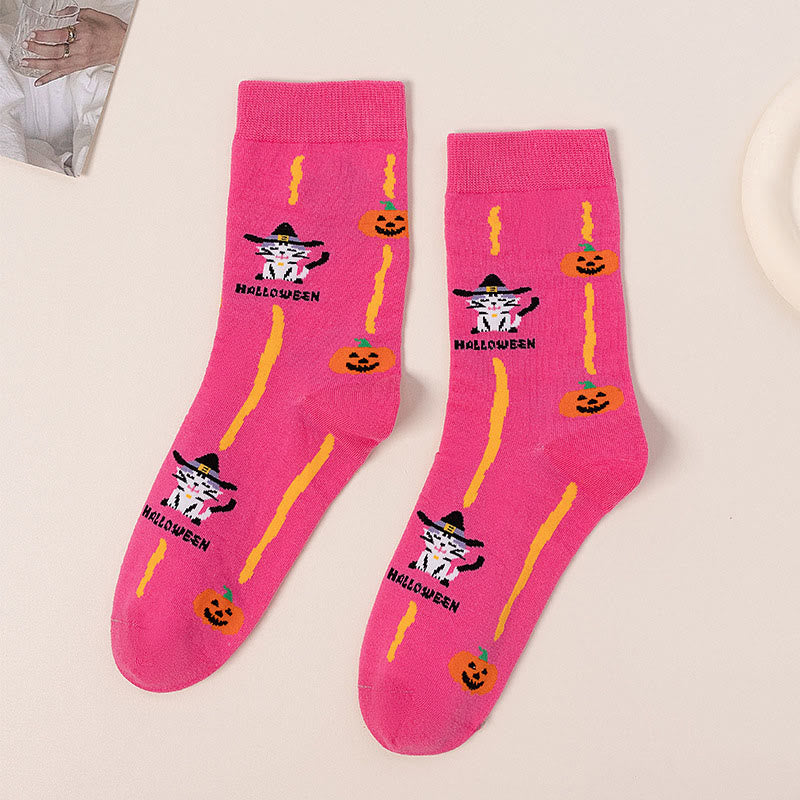 Plus Size Pink Cat Quarter Socks(3 Pairs) - image 11