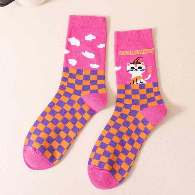 Plus Size Pink Cat Quarter Socks(3 Pairs) - image 10