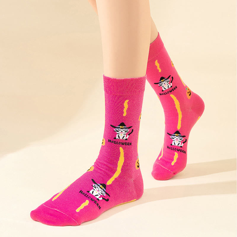 Plus Size Pink Cat Quarter Socks(3 Pairs) - image 4