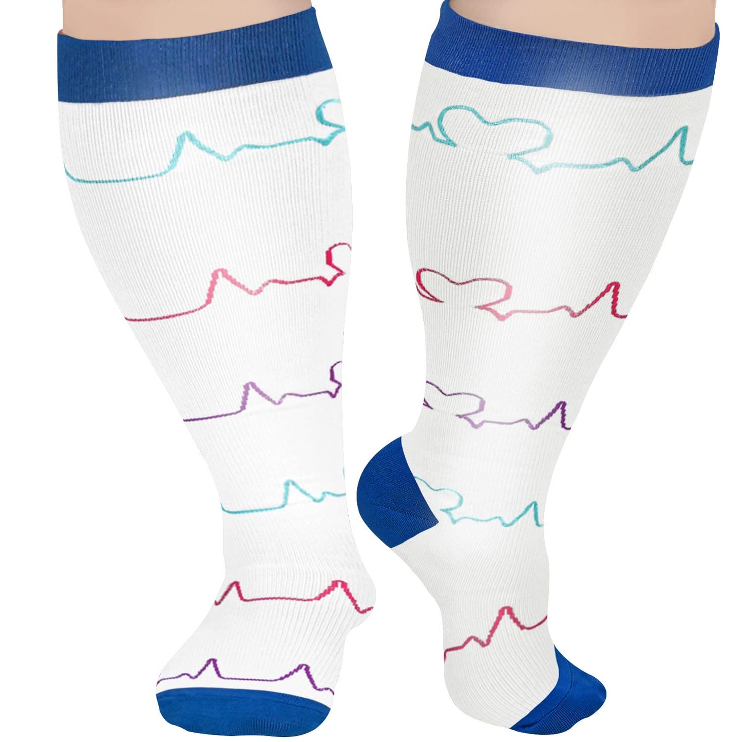 Plus Size Medical Devices Pattern Compression Socks
