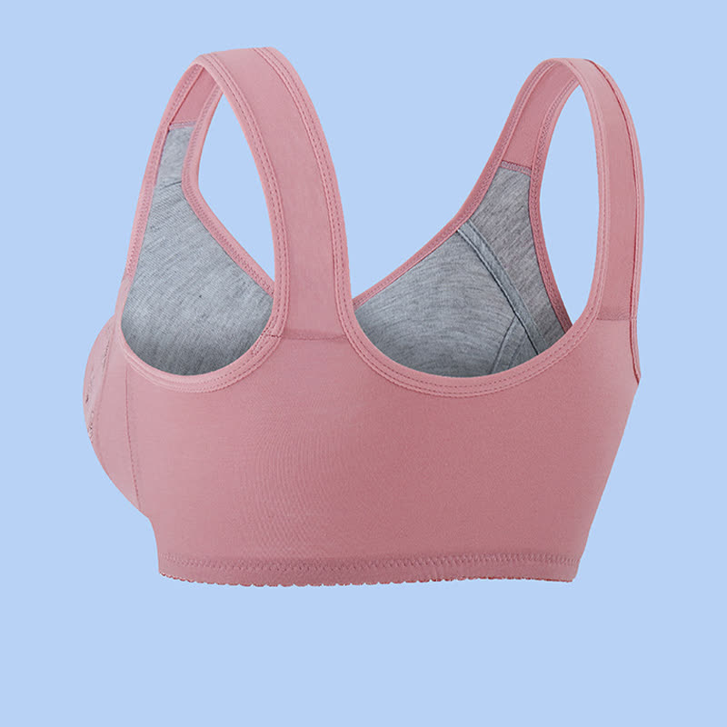 Butterfly Flower Printed Front Closure Wireless Bra - image 5