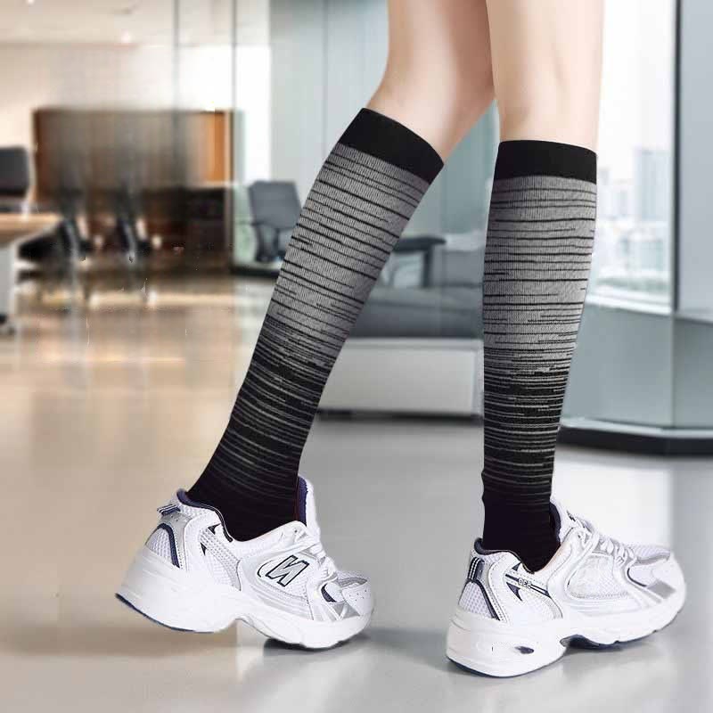 Plus Size Open Toe Line Compression Socks(3 Pairs) - image 2