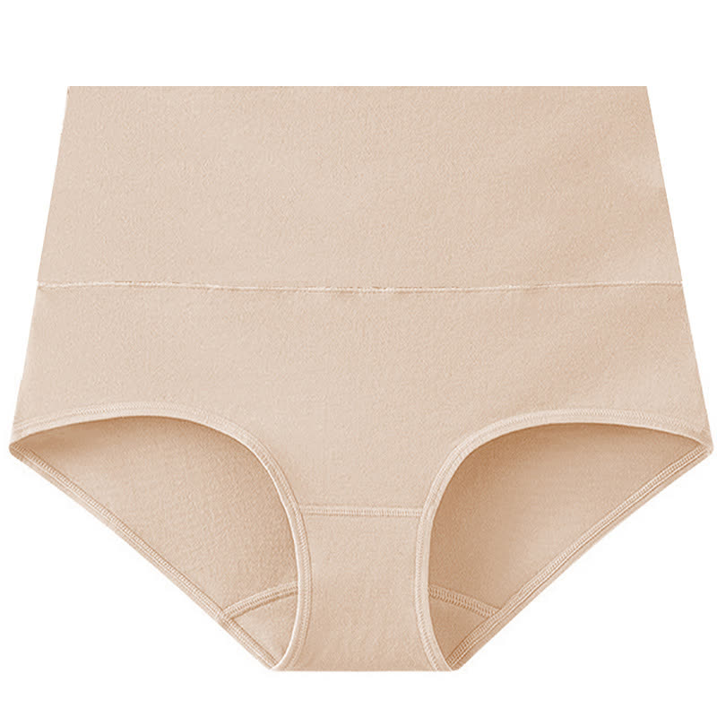 Solid Color Basic High Waist Brief(3 Packs)
