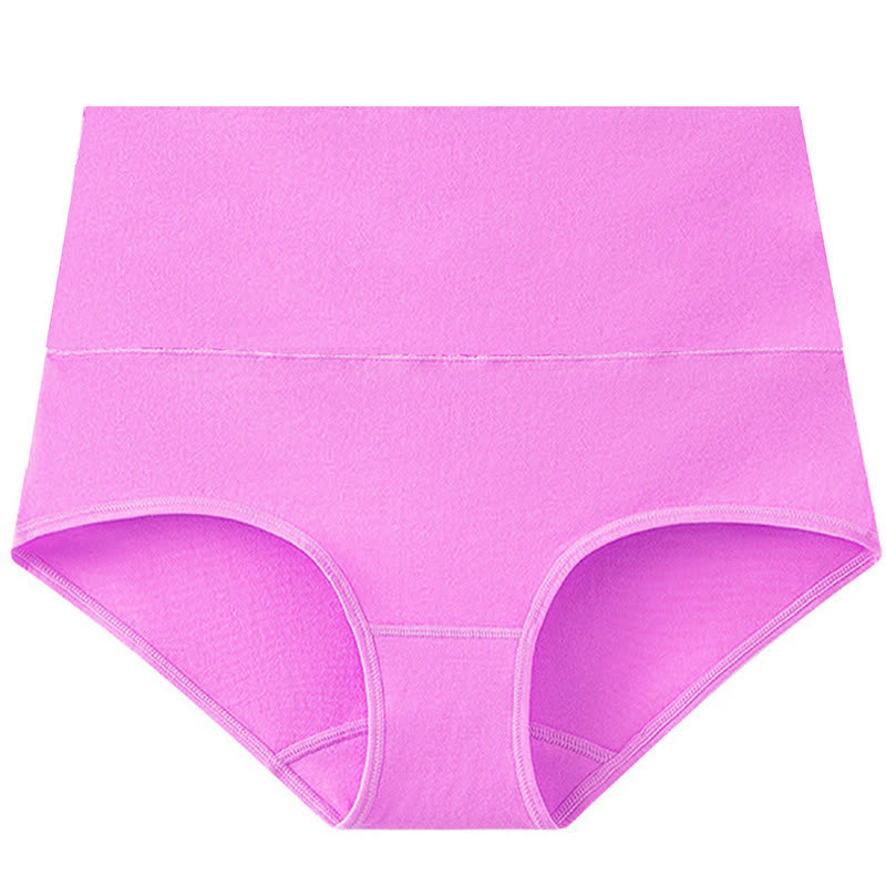 Solid Color Basic High Waist Brief(3 Packs)