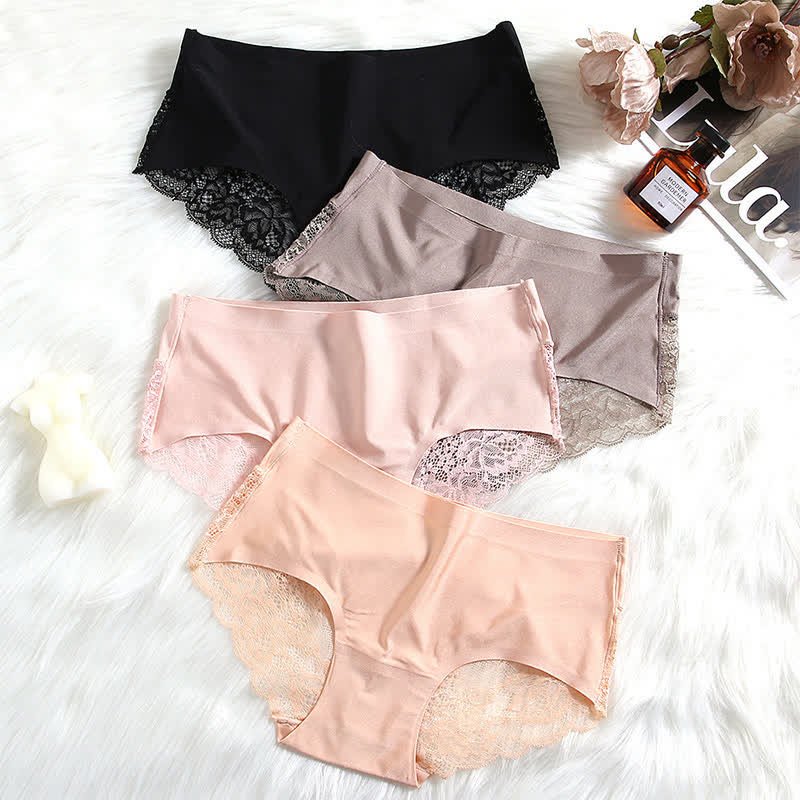 Mid-rise Sexy Ice Lace Brief(3 Packs)