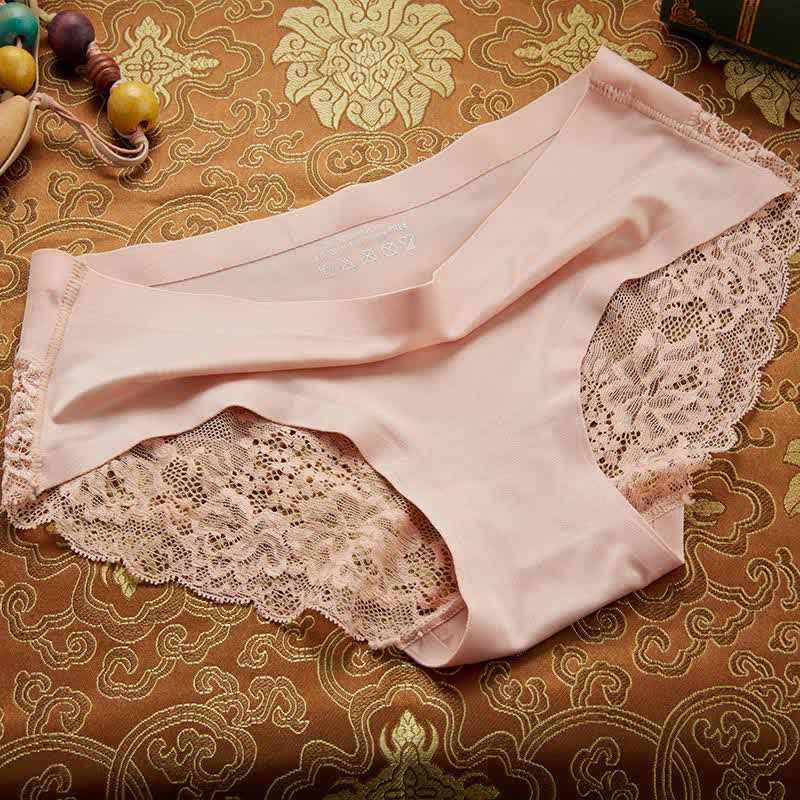 Mid-rise Sexy Ice Lace Brief(3 Packs)