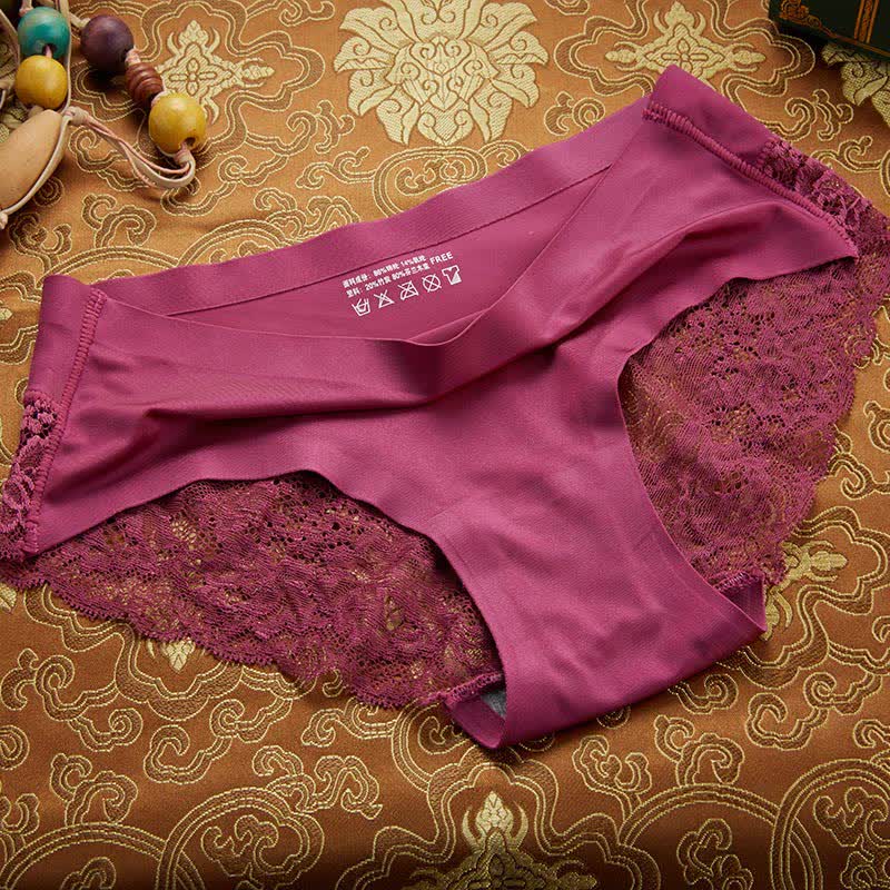 Mid-rise Sexy Ice Lace Brief(3 Packs)