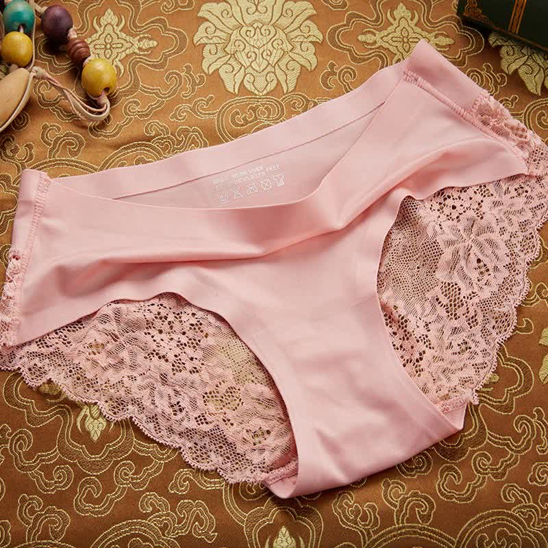 Mid-rise Sexy Ice Lace Brief(3 Packs)