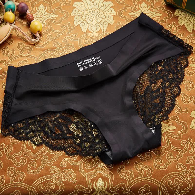 Mid-rise Sexy Ice Lace Brief(3 Packs)