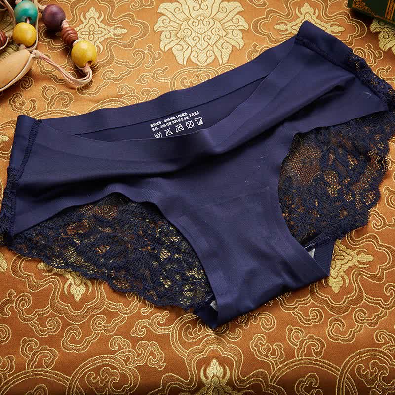 Mid-rise Sexy Ice Lace Brief(3 Packs)