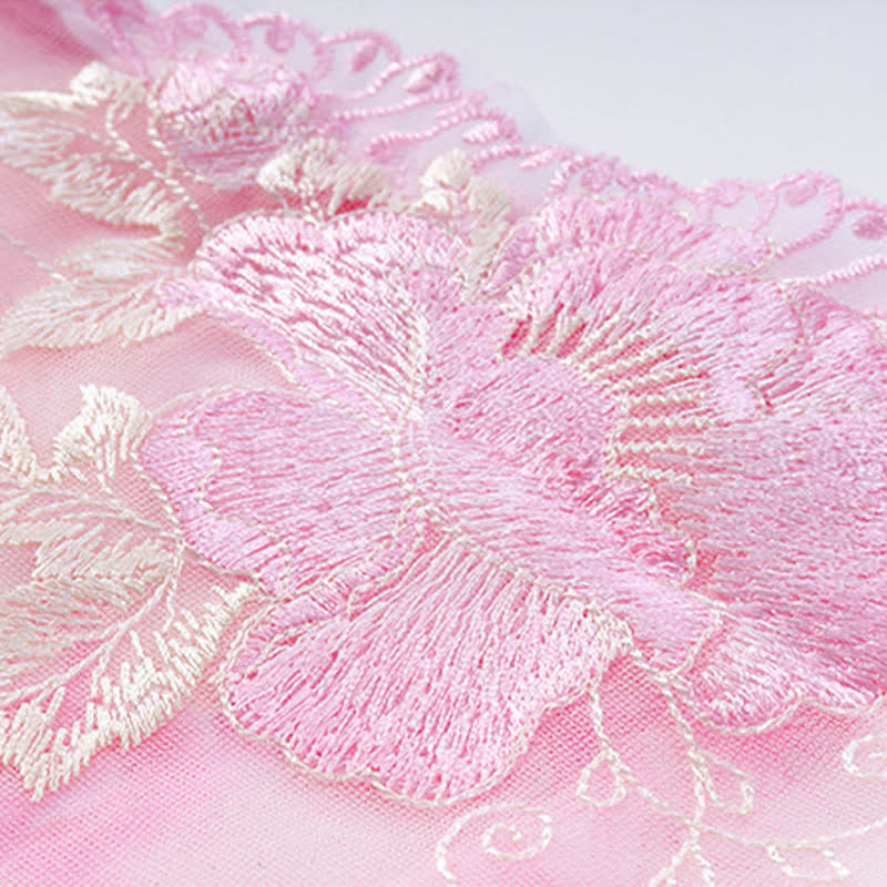 Plus Size Sexy Embroidered Lace Brief(3 Packs)