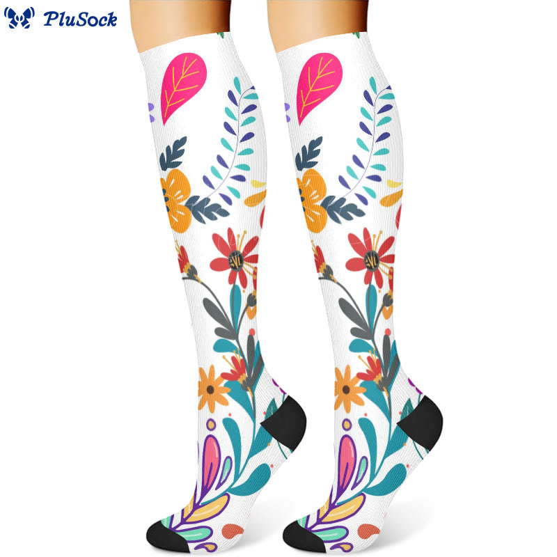 Flower Parrot Compression Socks(3 Pairs) - image 2