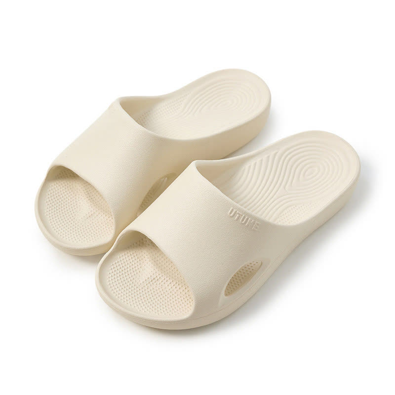 Solid Color Arch Support Non-Slip EVA Bathroom Slides - White - EU39-40(US6-7) - image 8