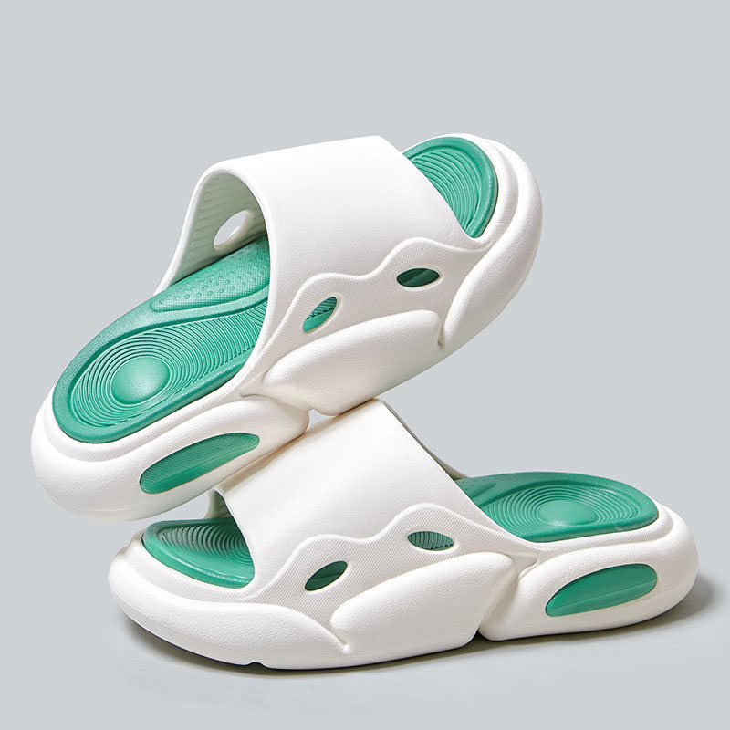 Color Block Arch Support Non-Slip Home Slides - White&Green - EU40-41(US7-7.5) - image 11