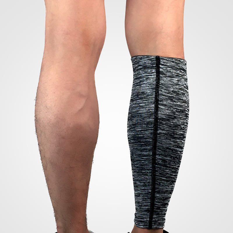Plus Size Grey Calf Compression Sleeves