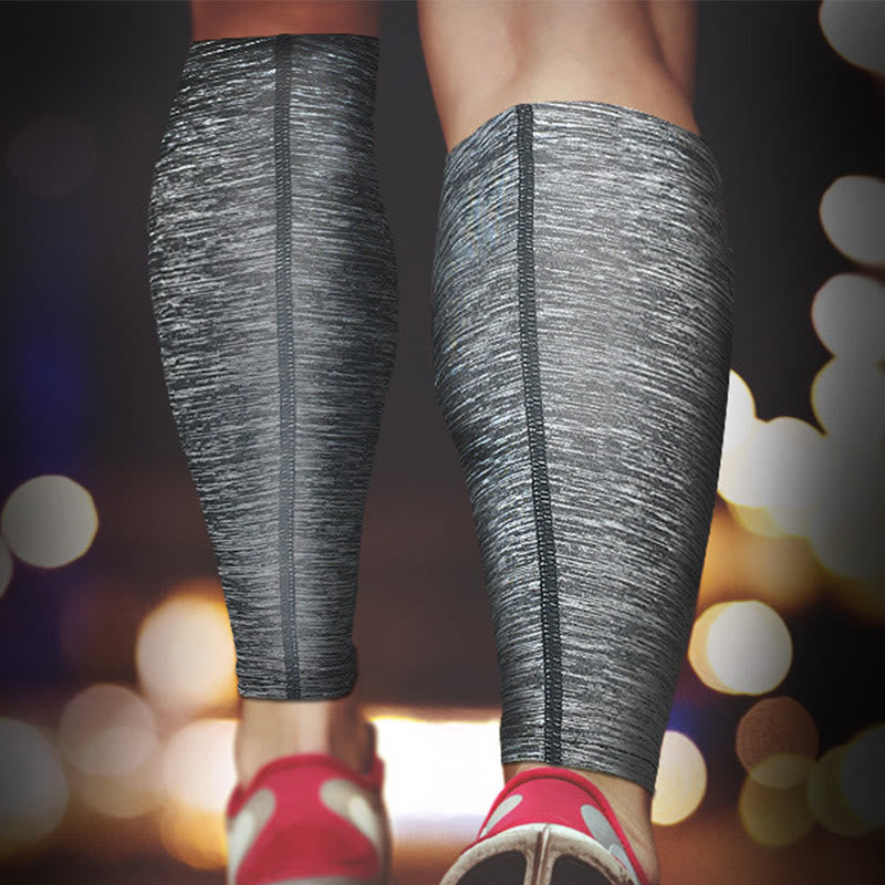 Plus Size Grey Calf Compression Sleeves