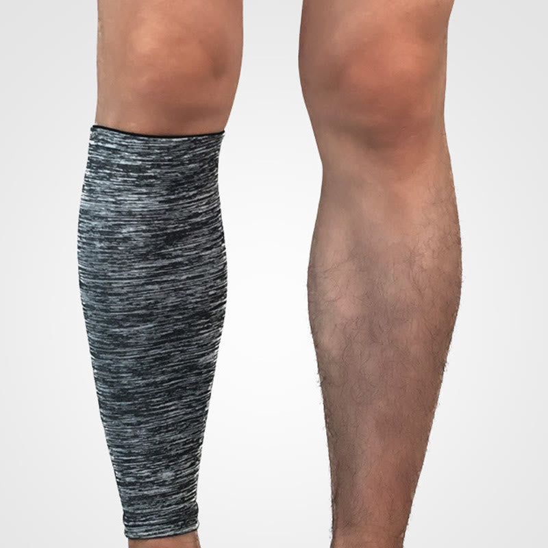 Plus Size Grey Calf Compression Sleeves