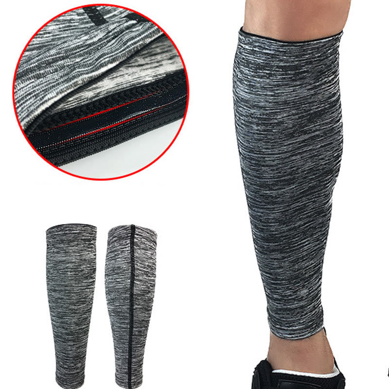 Plus Size Grey Calf Compression Sleeves