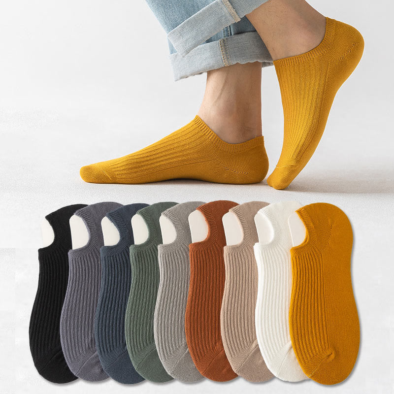Plus Size Simple Color Ankle Socks(9 Pairs)