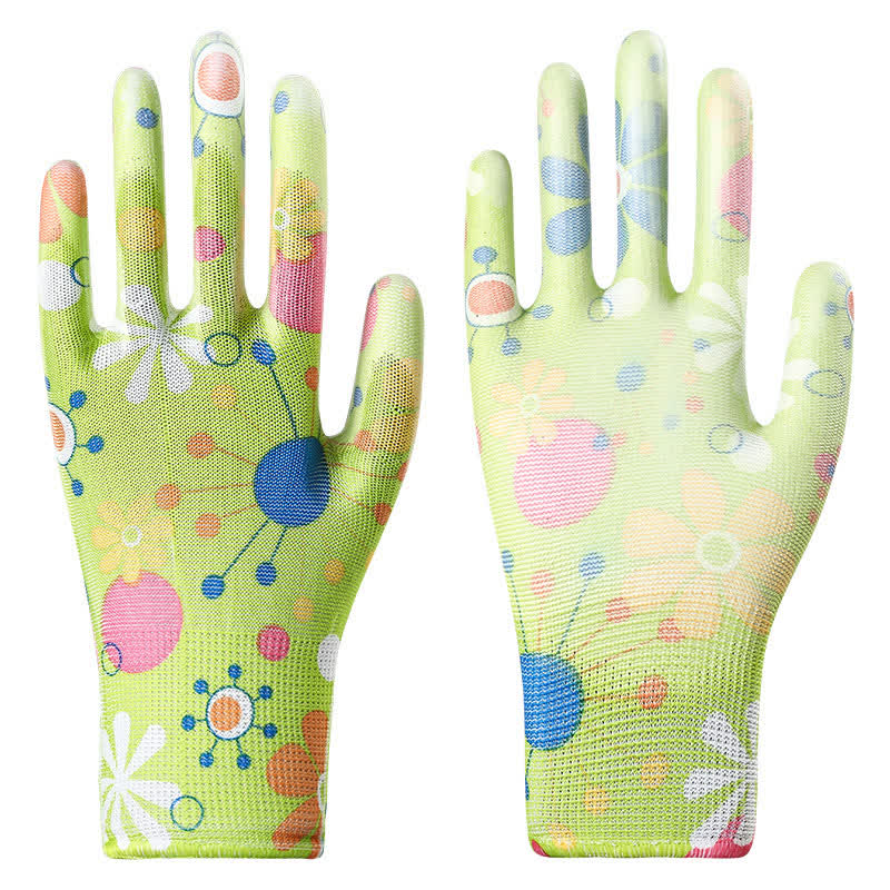 Abrasion-resistant Non-slip Gardening Work Gloves(12 Pairs) - Green - One Size - image 12
