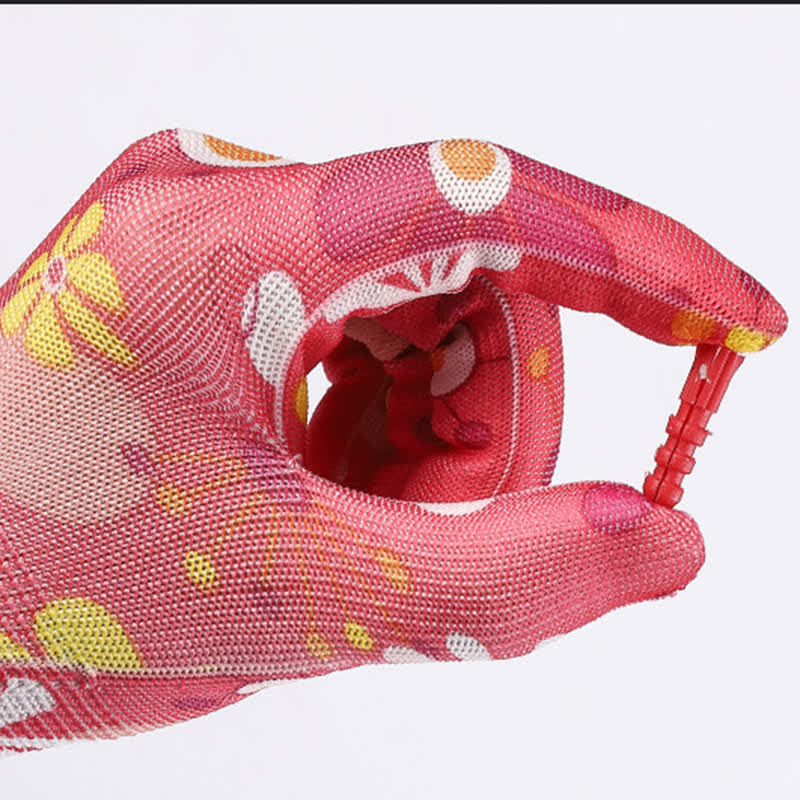 Nylon Knit Printed Gardening Work Gloves(12 Pairs) - image 5