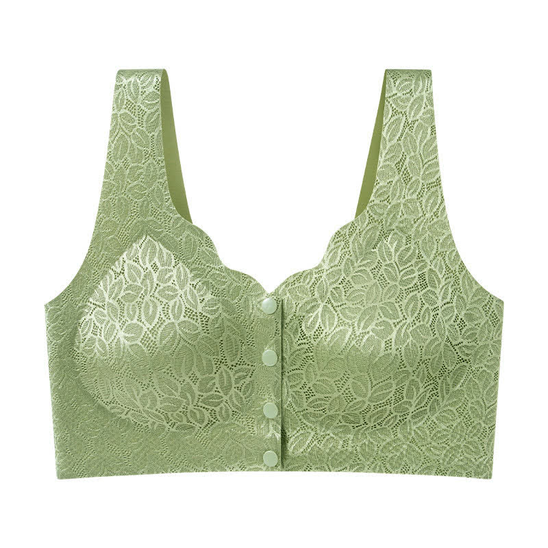 Jacquard Front Closure Wireless Bra