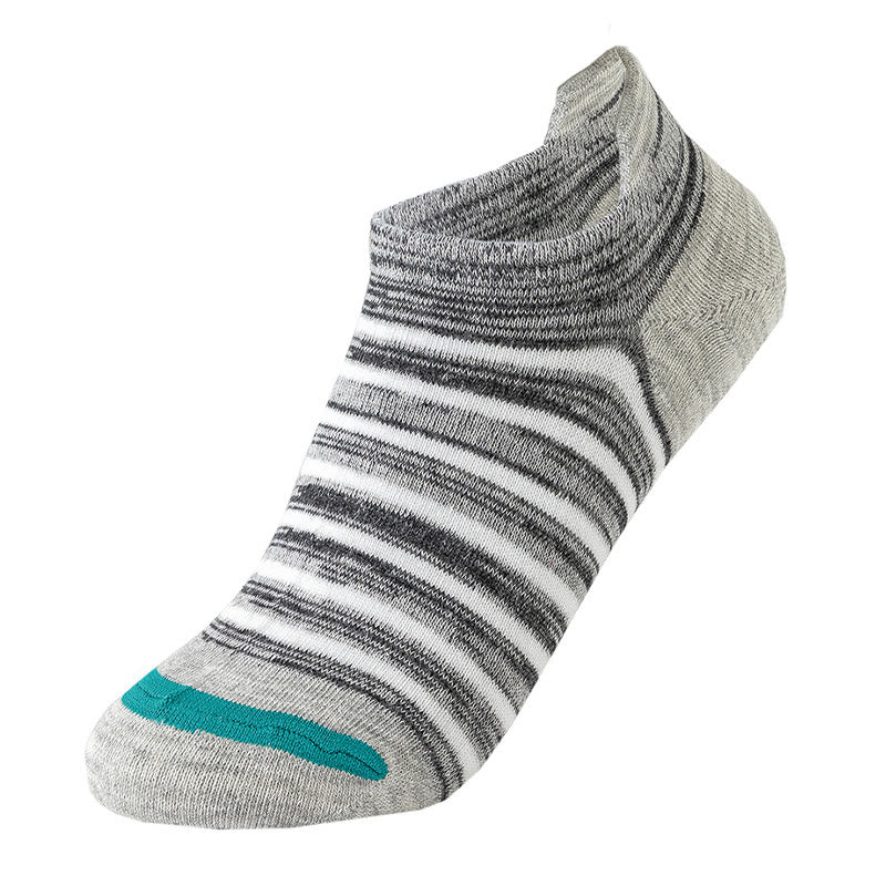 Plus Size Cotton Stripe Ankle Socks(5 Pairs) - Dark Grey - EU39-44(US6-10) - image 6
