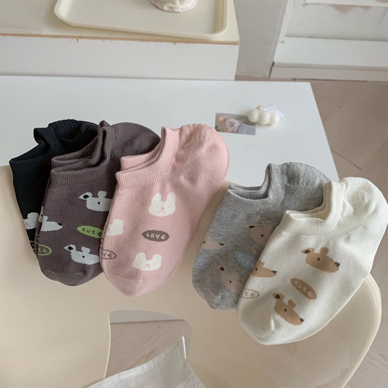 Cute Rabbit Ankle Socks(5 Pairs) - image 4