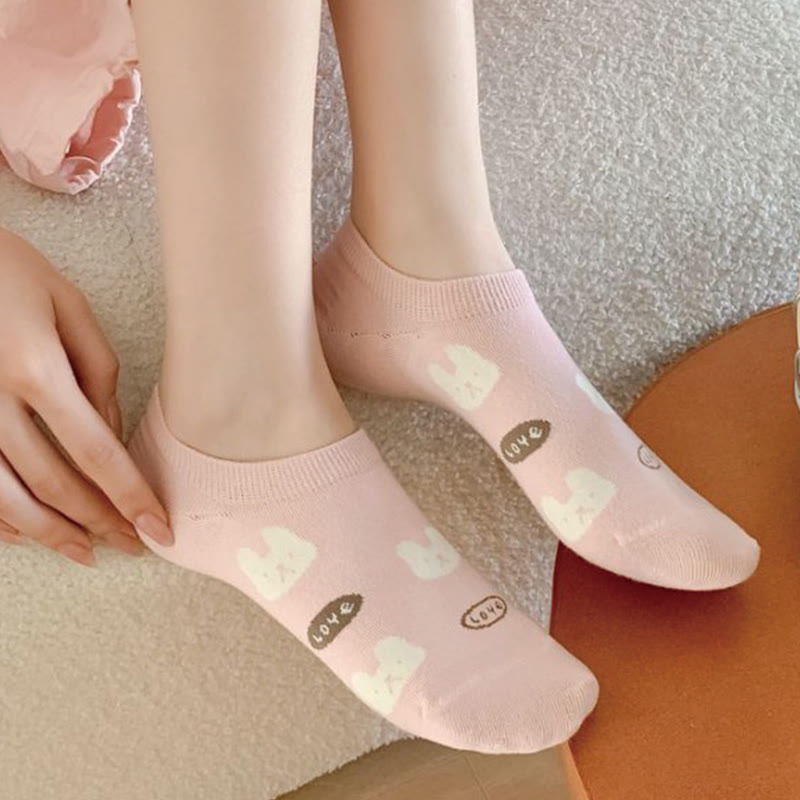 Cute Rabbit Ankle Socks(5 Pairs) - image 2