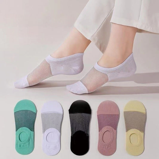 Thin Airy Mesh No Show Socks(10 Pairs)