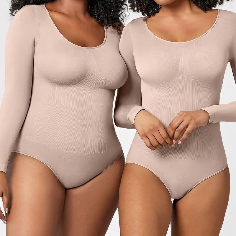 Seamless Long Sleeve Shapewear Bodysuit One Piece