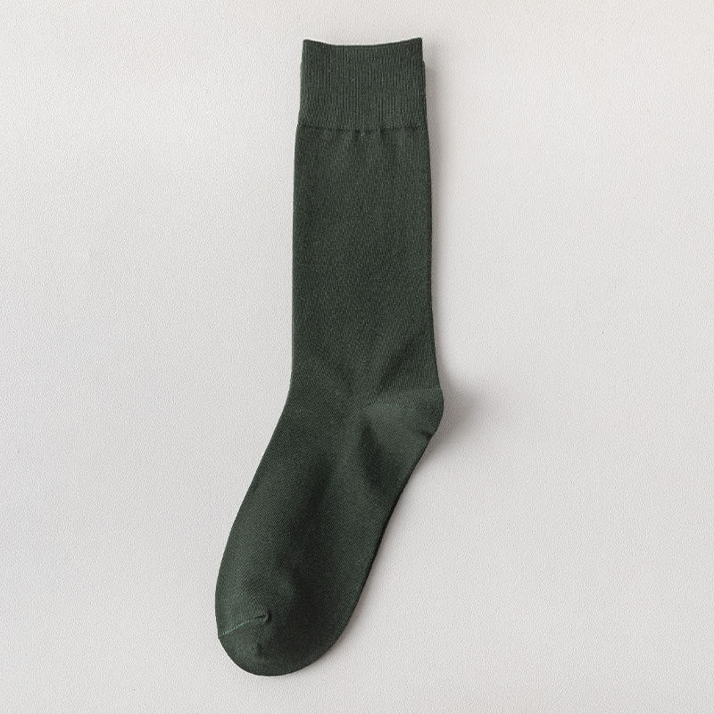 Plus Size Soft Durable Crew Socks(8 Pairs) - Dark Green - EU35-39(US4.5-8) - image 17
