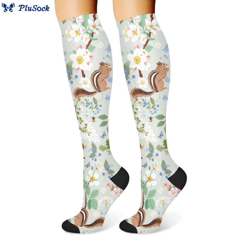 Squirrel Fawn Compression Socks(3 Pairs) - image 4