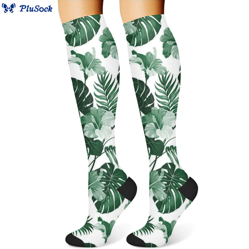 Monstera Leaves Compression Socks(3 Pairs)
