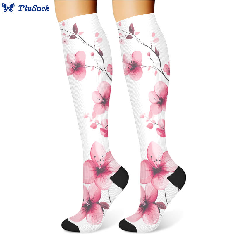 Serene Flowers Compression Socks(3 Pairs)