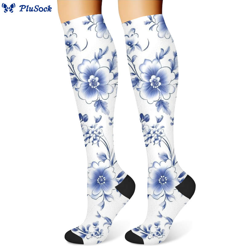 Serene Flowers Compression Socks(3 Pairs)