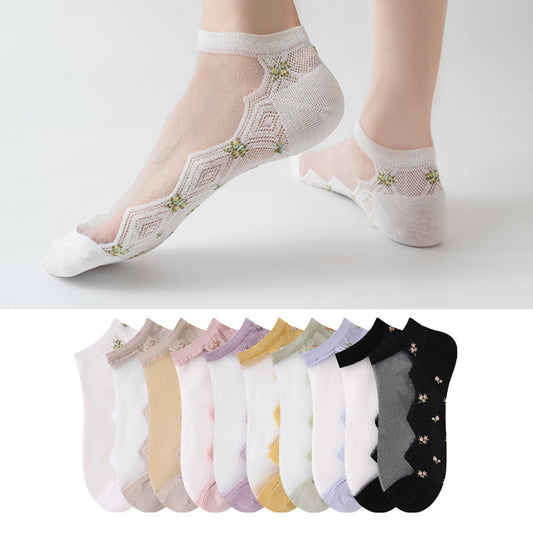 Petal Kissed Ankle Socks(10 Pairs)