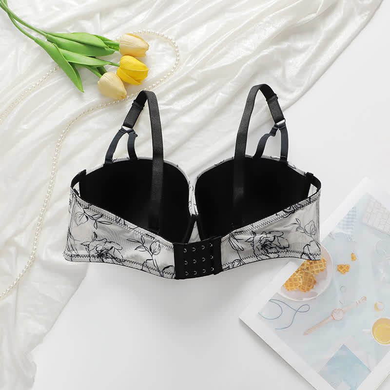 Vintage Floral Print Underwire Bra - image 6