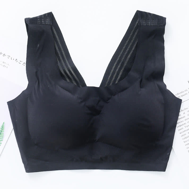 Plus Size Seamless Wireless Bra with Back Beauty Design