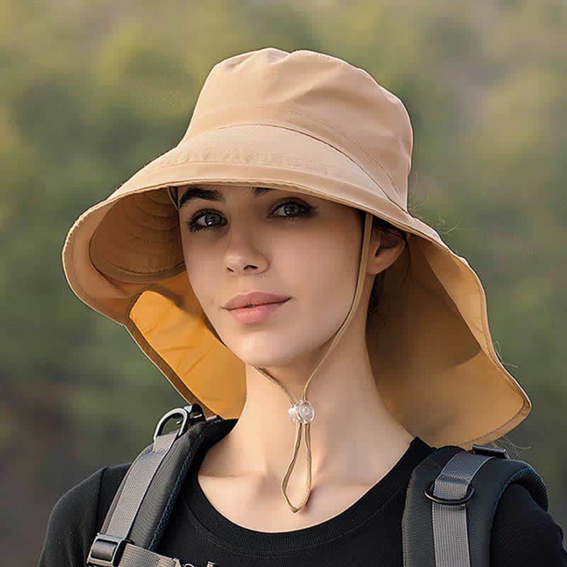 Outdoor Hiking Wide-Brim Bucket Hat
